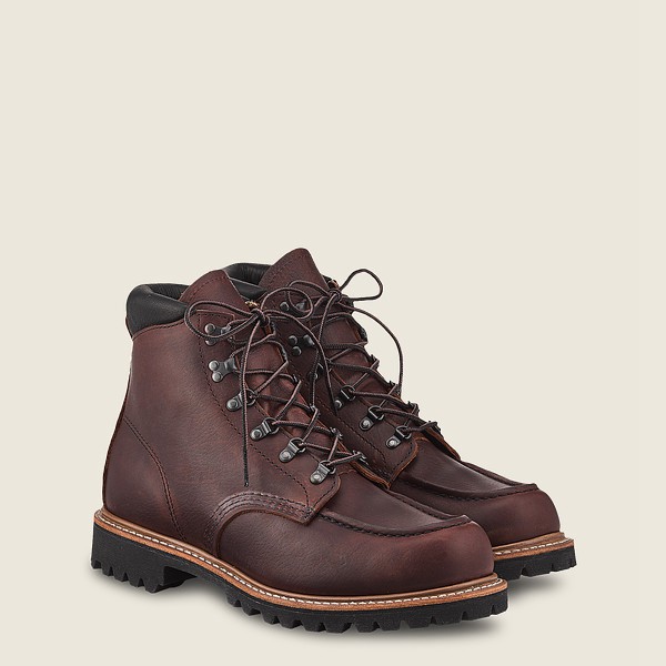 Red Wing Heritage Boots Sawmill - 6-Inch Oil-Slick Læder Steel Toe - Mørke Brune - Herre 5107-WTPAJ